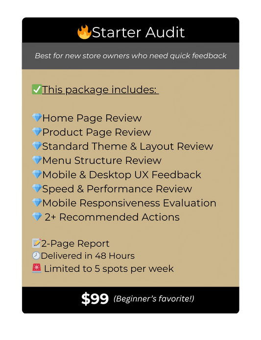 Starter Audit