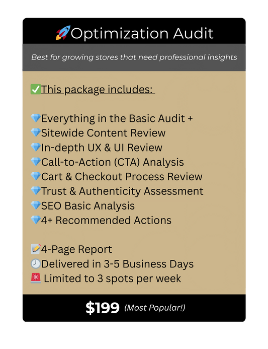 Optimization Audit